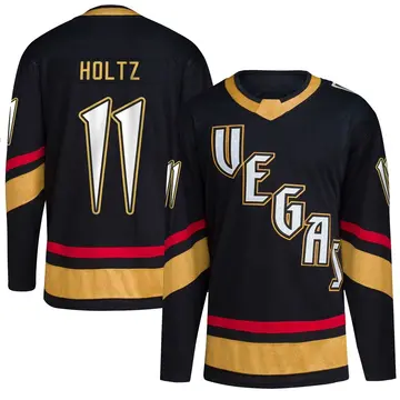 Authentic Men's Alexander Holtz Black Vegas Golden Knights Reverse Retro 2.0 2026 Stanley Cup Final Jersey