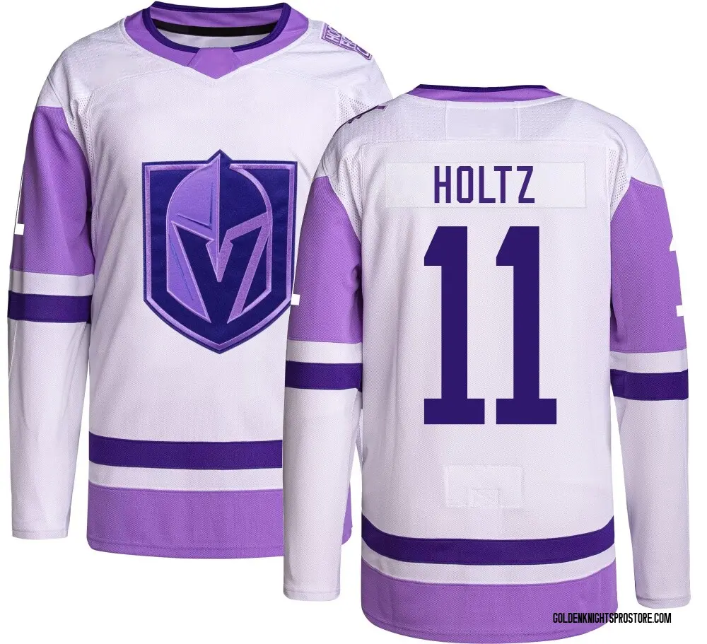 Authentic Men's Alexander Holtz Vegas Golden Knights Hockey Fights Cancer Jersey