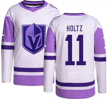 Authentic Men's Alexander Holtz Vegas Golden Knights Hockey Fights Cancer Jersey