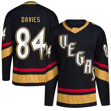 Authentic Men's Jeremy Davies Black Vegas Golden Knights Reverse Retro 2.0 Jersey