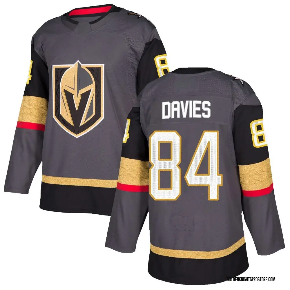 Authentic Men's Jeremy Davies Gray Vegas Golden Knights Home Jersey