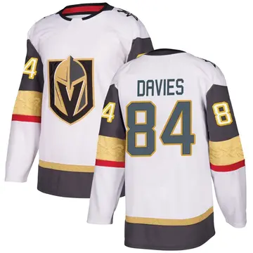 Authentic Men's Jeremy Davies White Vegas Golden Knights Away 2026 Stanley Cup Final Jersey