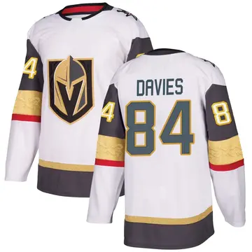 Authentic Men's Jeremy Davies White Vegas Golden Knights Away Jersey