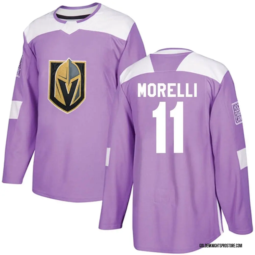 Authentic Men's Mason Morelli Purple Vegas Golden Knights Fights Cancer Practice Jersey