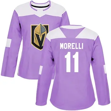 Authentic Women's Mason Morelli Purple Vegas Golden Knights Fights Cancer Practice Jersey
