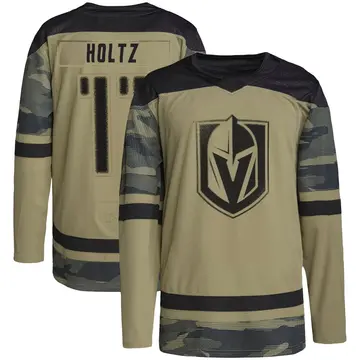 Authentic Youth Alexander Holtz Camo Vegas Golden Knights Military Appreciation Practice Jersey