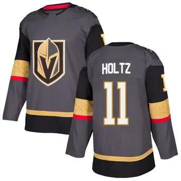 Authentic Youth Alexander Holtz Gray Vegas Golden Knights Home Jersey