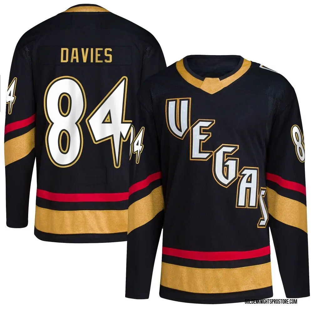 Authentic Youth Jeremy Davies Black Vegas Golden Knights Reverse Retro 2.0 Jersey