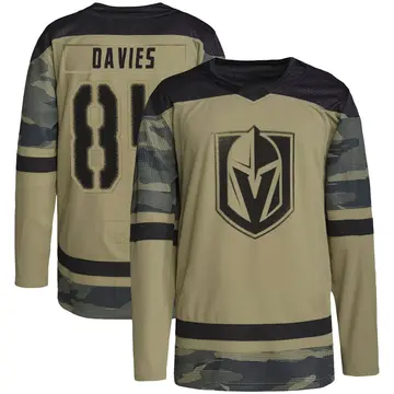 Authentic Youth Jeremy Davies Camo Vegas Golden Knights Military Appreciation Practice Jersey