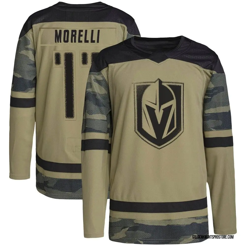 Authentic Youth Mason Morelli Camo Vegas Golden Knights Military Appreciation Practice Jersey