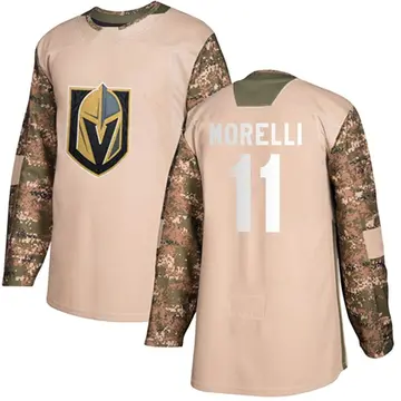 Authentic Youth Mason Morelli Camo Vegas Golden Knights Veterans Day Practice Jersey