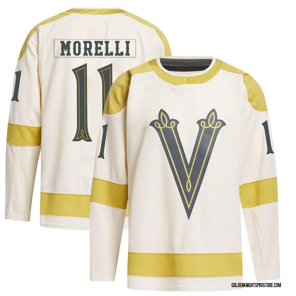 Authentic Youth Mason Morelli Cream Vegas Golden Knights 2024 Winter Classic Primegreen Jersey