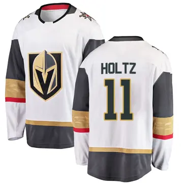 Breakaway Men's Alexander Holtz White Vegas Golden Knights Away Jersey