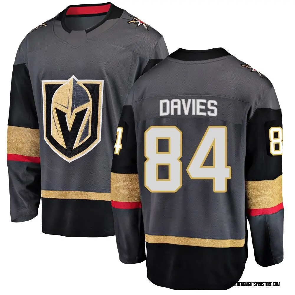 Breakaway Youth Jeremy Davies Black Vegas Golden Knights Home Jersey