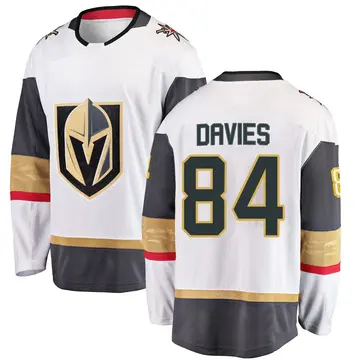 Breakaway Youth Jeremy Davies White Vegas Golden Knights Away Jersey