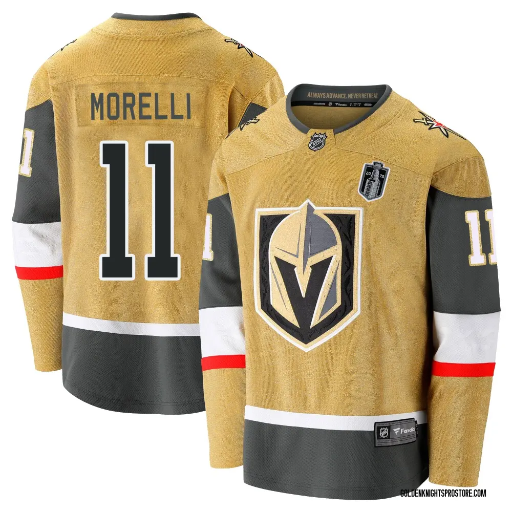 Breakaway Youth Mason Morelli Gold Vegas Golden Knights Alternate Premier 2026 Stanley Cup Final Jersey