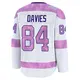 Premium Youth Jeremy Davies White Vegas Golden Knights 2024 Hockey Fights Cancer Practice Jersey
